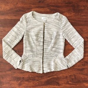 Elle White & Black Woven Blazer 2